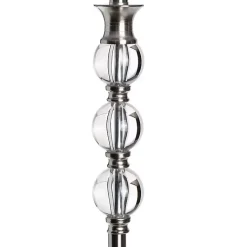 Kirklands Home Floor Lamps|Crystal and Silver Metal Floor Lamp White