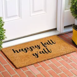 Kirklands Home Doormats|Cursive Happy Fall Y'all Coir Doormat, 17x29