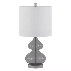 Kirklands Home Table Lamps|Curved Glass Table Lamps, Set of 2 Gray