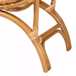 Kirklands Home Accent Chairs|Curved Natural Rat Woven Accent Chair Tan