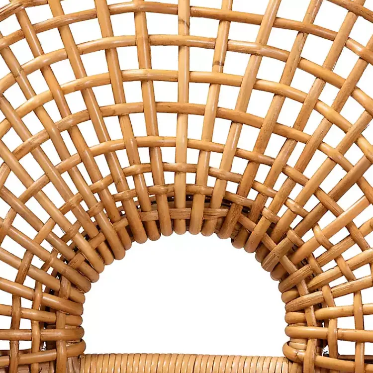 Kirklands Home Accent Chairs|Curved Natural Rat Woven Accent Chair Tan