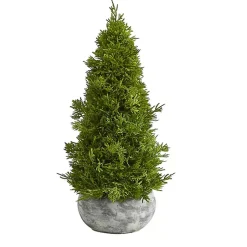 Best Cypress Cone Tree with Planter Christmas Arrangements & Garland