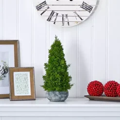 Best Cypress Cone Tree with Planter Christmas Arrangements & Garland
