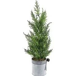Cypress Mini Potted Christmas Tree Christmas Arrangements & Garland