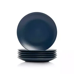 Kirklands Home Dinnerware|Dark Classic Coupe Salad Plates, Set of 6 Blue