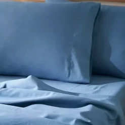 Kirklands Home Bed Sheets|Dark Microfiber 4-pc. King Sheet Set Blue