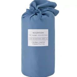 Kirklands Home Bed Sheets|Dark Microfiber 4-pc. King Sheet Set Blue