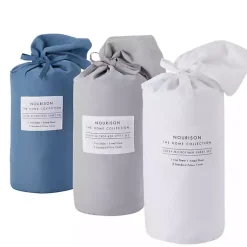 Kirklands Home Bed Sheets|Dark Microfiber 4-pc. Queen Sheet Set Blue