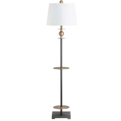 Kirklands Home Floor Lamps|Dark Bronze Decorative Floor Lamp White