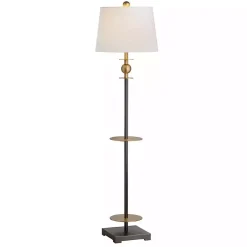 Kirklands Home Floor Lamps|Dark Bronze Decorative Floor Lamp White