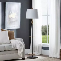 Kirklands Home Floor Lamps|Dark Bronze Decorative Floor Lamp White