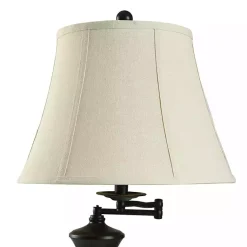 Kirklands Home Floor Lamps|Dark Bronze Madison Swing Arm Floor Lamp White