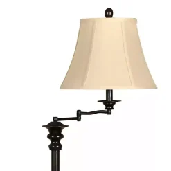 Kirklands Home Floor Lamps|Dark Bronze Menlo Swing Arm Floor Lamp Tan