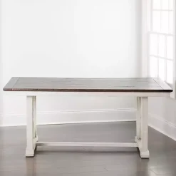 Kirklands Home Dining Tables|Dark Brown and Ivory Jackson Dining Table