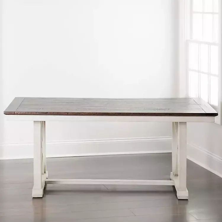 Kirklands Home Dining Tables|Dark Brown and Ivory Jackson Dining Table