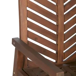 Kirklands Home Outdoor Seating|Dark Chevron Outdoor Rocking Chair Brown