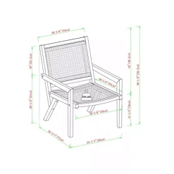 Kirklands Home Outdoor Seating|Dark Brown Wood and Rattan Outdoor Chair