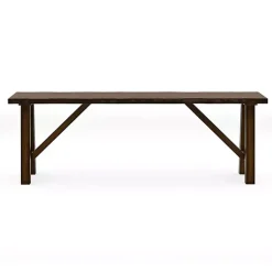 Kirklands Home Benches & Ottomans|Dark Wood Live Edge Bench Brown