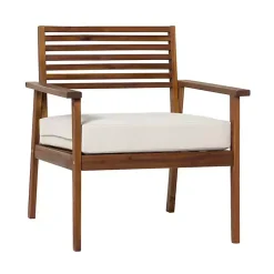 Kirklands Home Outdoor Seating|Dark Brown Zane Outdoor Club Chair