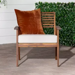Kirklands Home Outdoor Seating|Dark Brown Zane Outdoor Club Chair