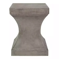 Kirklands Home Outdoor Tables|Dark Concrete Pedestal Accent Table Gray