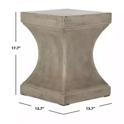 Kirklands Home Outdoor Tables|Dark Concrete Pedestal Accent Table Gray