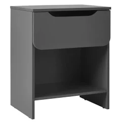Kirklands Home Nightstands|Dark Stanley Single Drawer Nightstand Gray