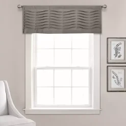 Kirklands Home Curtains & Drapes|Dark Wave Pattern Valance Gray