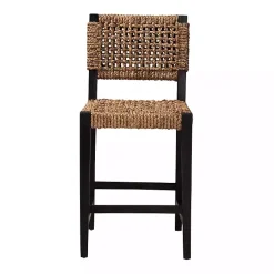 Kirklands Home Bar Stools & Counter Height Stools|Dark Mahogany Lattice Counter Stool Brown