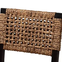 Kirklands Home Bar Stools & Counter Height Stools|Dark Mahogany Lattice Counter Stool Brown