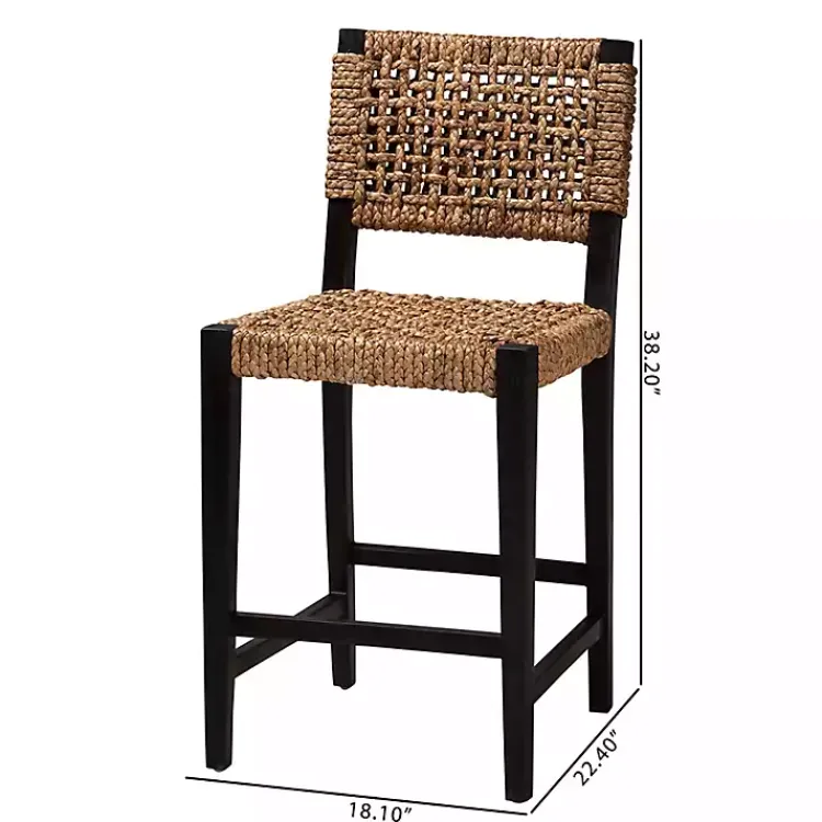 Kirklands Home Bar Stools & Counter Height Stools|Dark Mahogany Lattice Counter Stool Brown