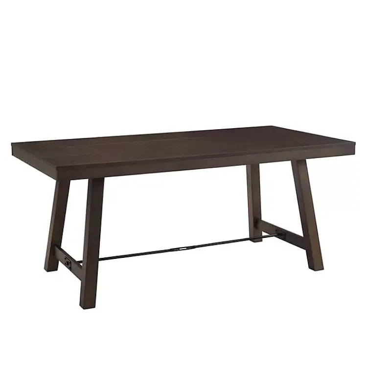 Kirklands Home Dining Tables|Dark Oak Wood Rustic Dining Table