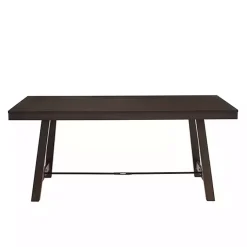 Kirklands Home Dining Tables|Dark Oak Wood Rustic Dining Table