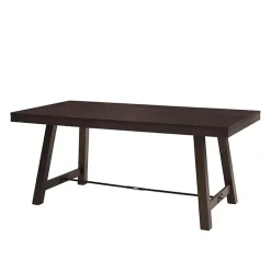 Kirklands Home Dining Tables|Dark Oak Wood Rustic Dining Table