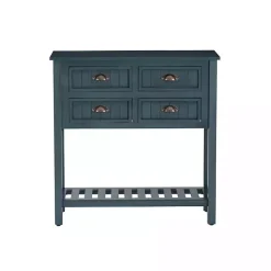 Kirklands Home Console Tables|Dark Teal Beadboard Console Table Blue