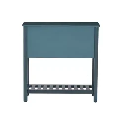 Kirklands Home Console Tables|Dark Teal Beadboard Console Table Blue