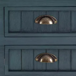 Kirklands Home Console Tables|Dark Teal Beadboard Console Table Blue