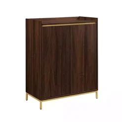 Kirklands Home Cabinets & Sideboards|Dark Walnut Capri 6-Bottle Cubby Cabinet Brown