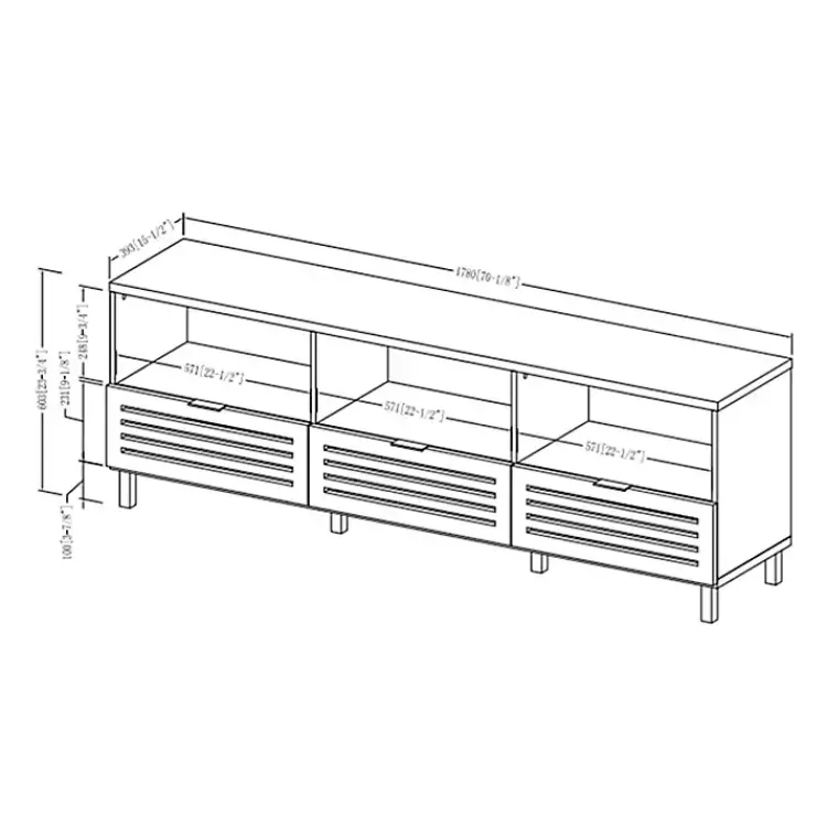 Kirklands Home Tv Stands & Media Consoles|Dark Walnut Rustic Slat Door TV Stand, 70 in. Brown