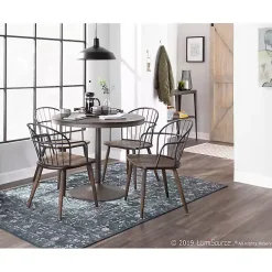 Kirklands Home Dining Chairs|Dark Walnut Wood Spindle Dining Chairs, Set of 2