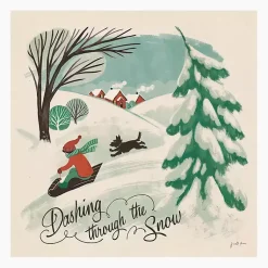 Best Dashing Through the Snow Canvas Art Print Christmas Art & Wall Decor