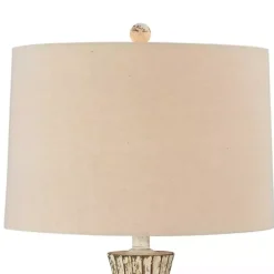 Kirklands Home Table Lamps|Distressed Cream Jada Table Lamp Tan