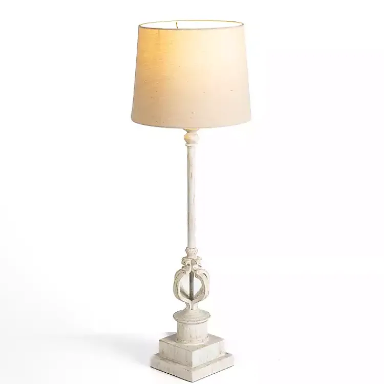Kirklands Home Buffet Lamps|Distressed Cream Quatre Buffet Lamp Ivory