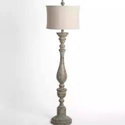 Kirklands Home Floor Lamps|Distressed Eloise Floor Lamp Ivory