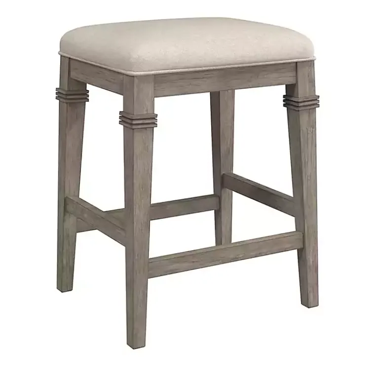 Kirklands Home Bar Stools & Counter Height Stools|Distressed Gray and Beige Counter Stool