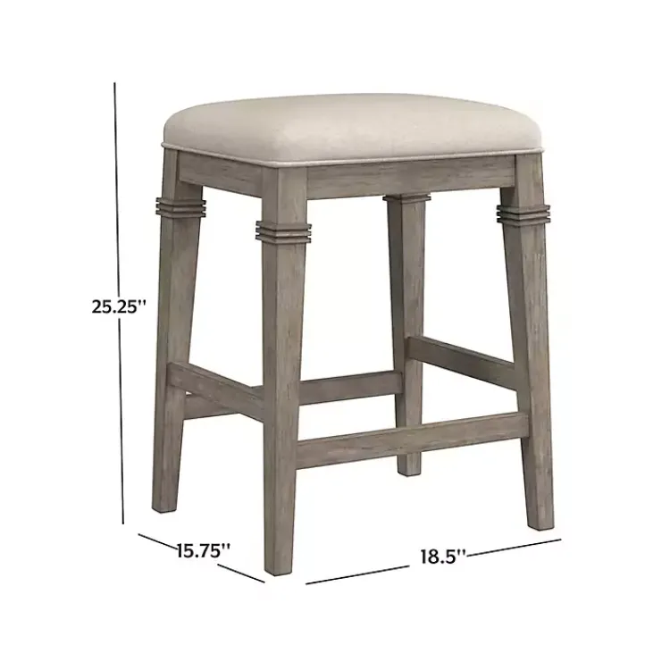 Kirklands Home Bar Stools & Counter Height Stools|Distressed Gray and Beige Counter Stool