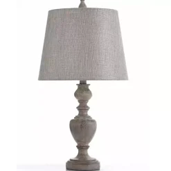 Kirklands Home Table Lamps|Distressed and Cream Table Lamp Gray