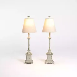 Kirklands Home Buffet Lamps|Distressed Buffet Lamps, Set of 2 Gray
