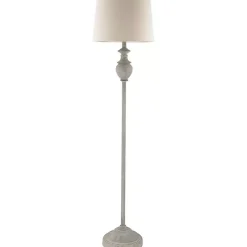 Kirklands Home Floor Lamps|Distressed Gray Hadlee Floor Lamp Tan