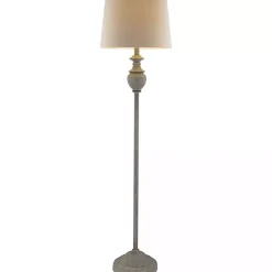 Kirklands Home Floor Lamps|Distressed Gray Hadlee Floor Lamp Tan